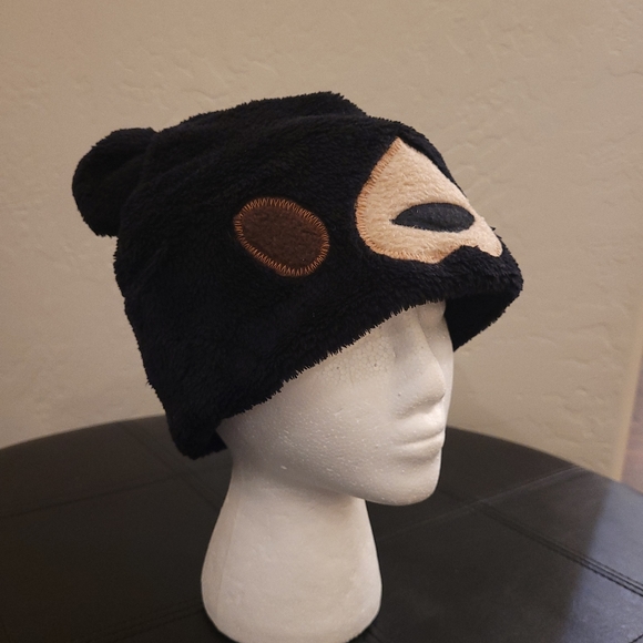 Pingi Other - PingiHats Adult Unisex Black Polyester Fleece Lined Bear Beanie Hat EUC sz OS